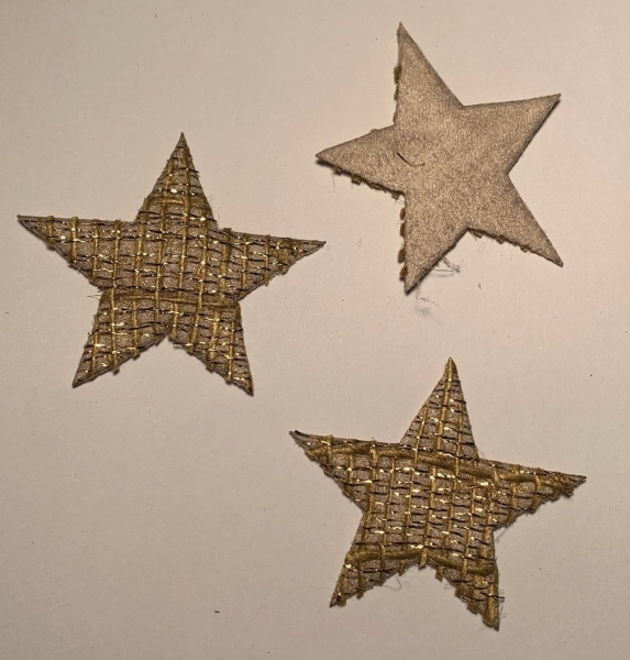 Jute Stern Prince, creme-gold mit Glitter